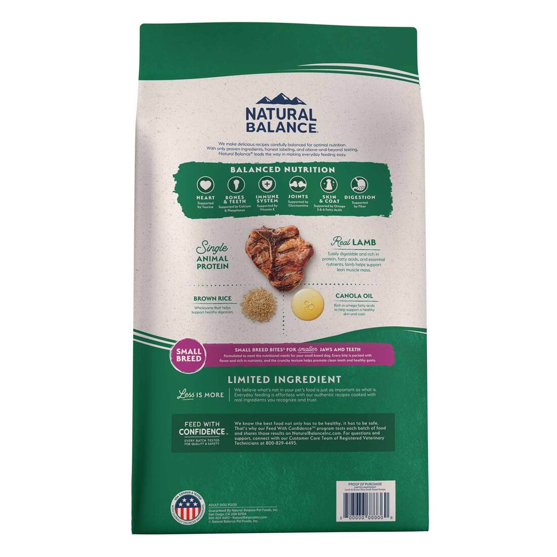 Natural Balance L.I.D. Lamb & Brown Rice Small Bites – 12 lb.