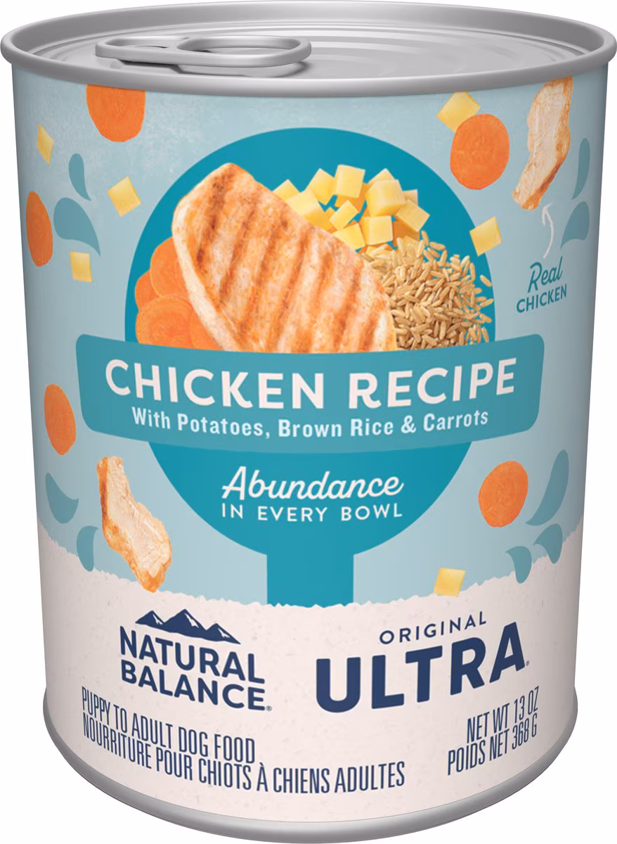 Natural Balance Ultra Premium Chicken w/ Carrots, Brown Rice & Fresh Potatoes – 13 oz.