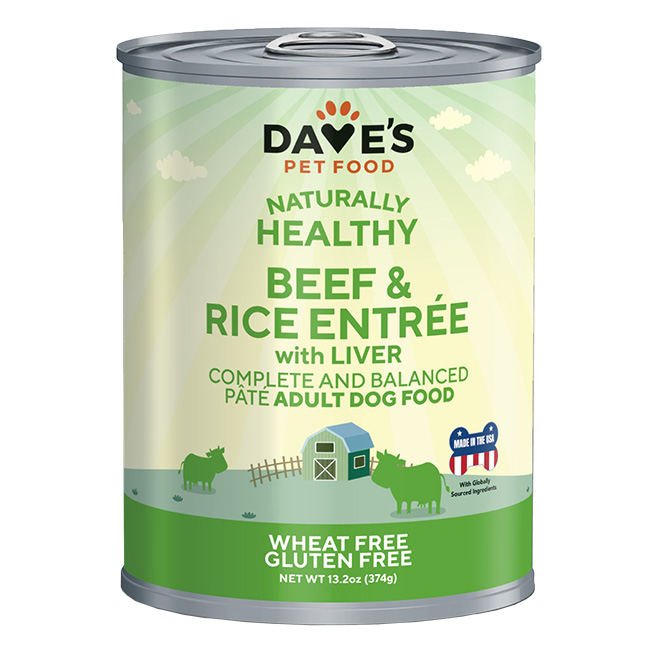 Dave’s Naturally Healthy Beef & Rice Dog Food – 13 oz.