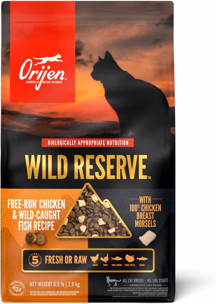 Orijen Wild Reserve for Cats Free-Run Chicken & Wild Caught Fish – 6.5 lbs.