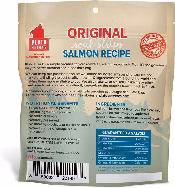 Plato Original Real Strips Salmon Recipe – 6 oz.