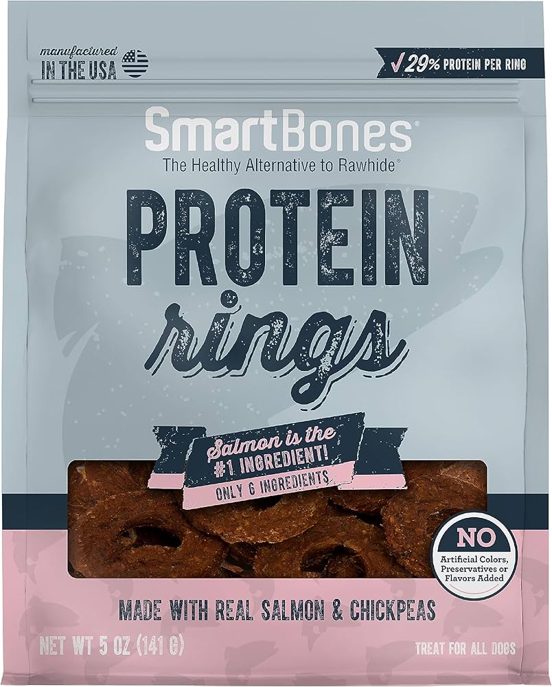 SmartBones Protein Rings w/ Real Salmon & Chickpeas – 5 oz.