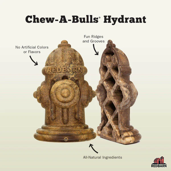 Red Barn Chew-A-Bulls Hydrant Dog Treat Medium – 12 pack