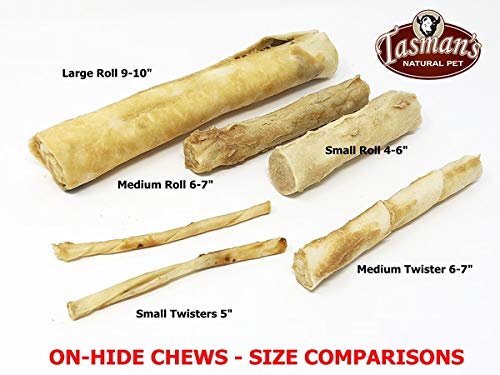 Tasman’s Chicken on Hide Bison Twisters 5 inch – 10 pack