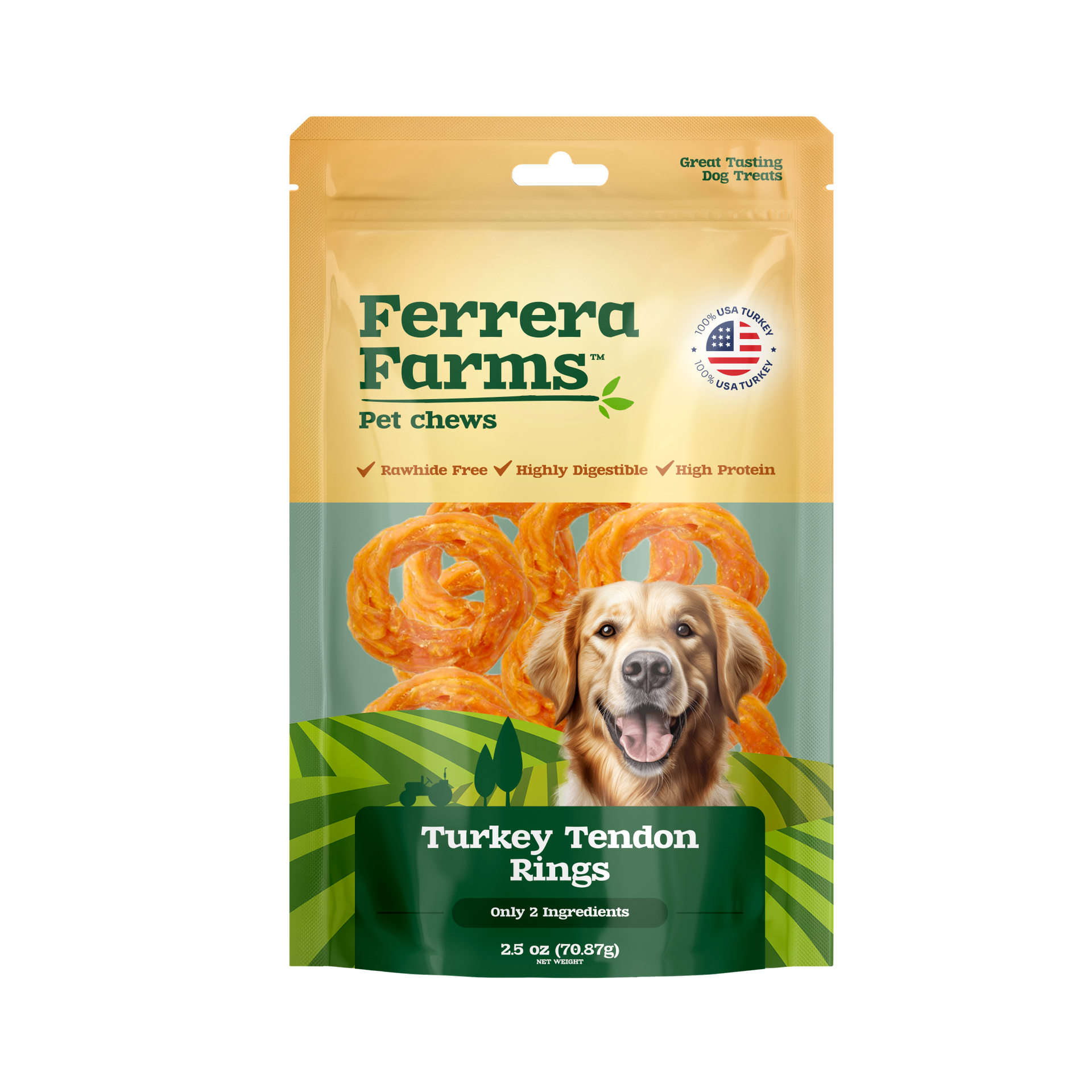 Ferrera Farms Turkey Tendon Rings – 2.5 oz.