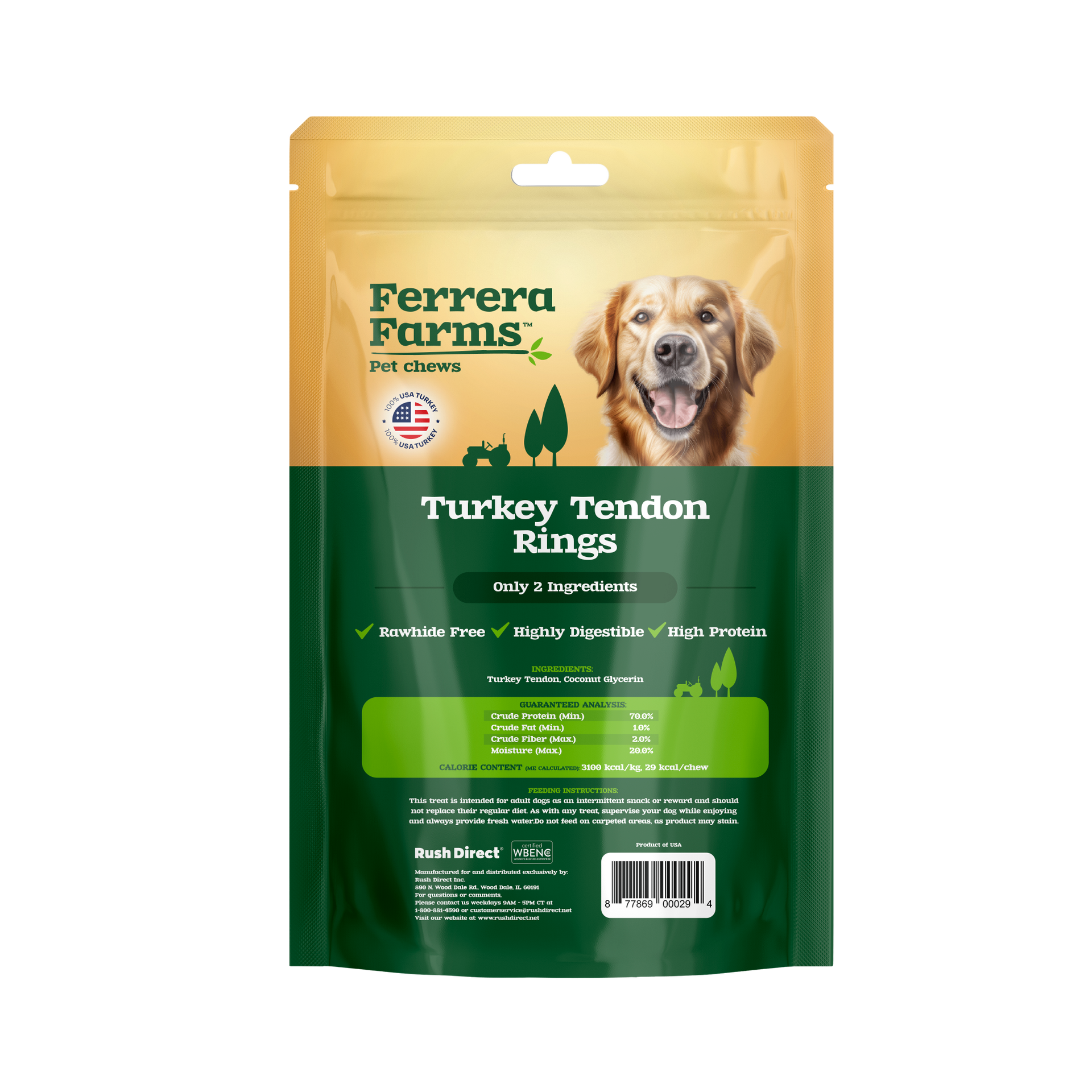 Ferrera Farms Turkey Tendon Rings – 2.5 oz.