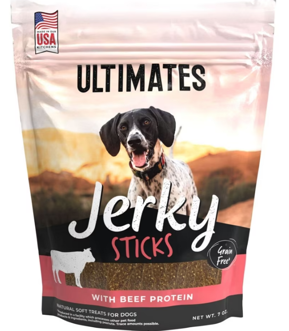 Ultimates Jerky Sticks for Dogs – Beef – 7 oz. Bag