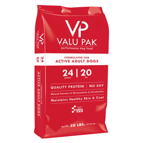 Valu-Pak 24/20 Active Adult Dogs – 50 lbs.