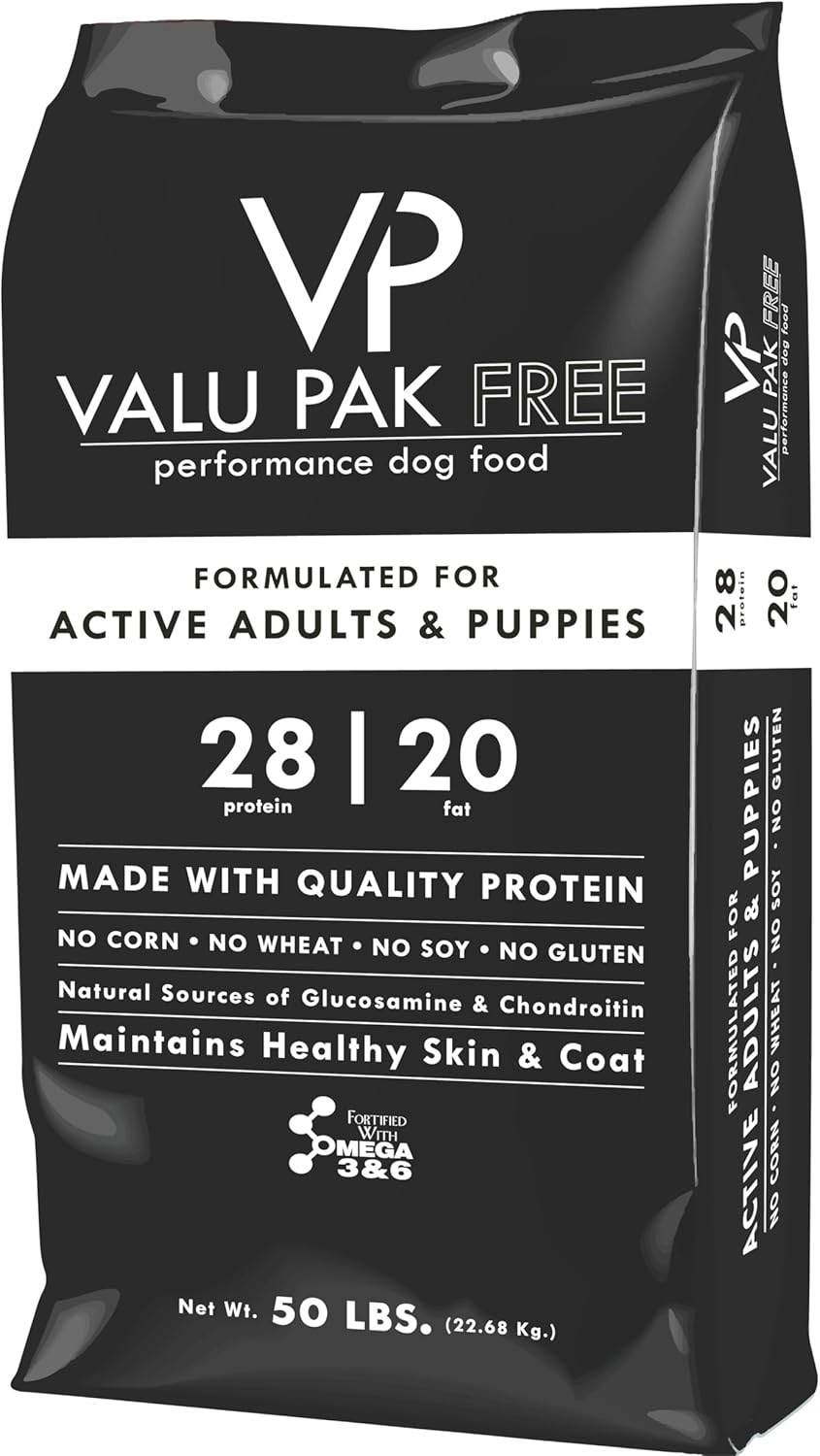 Valu-Pak Free 28/20 Active Adult Dog Food