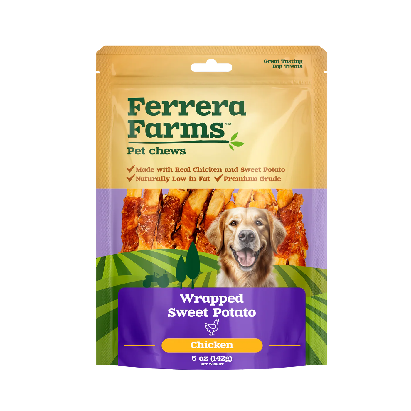 Ferrera Farms Chicken Wrapped Sweet Potato – 5 oz.