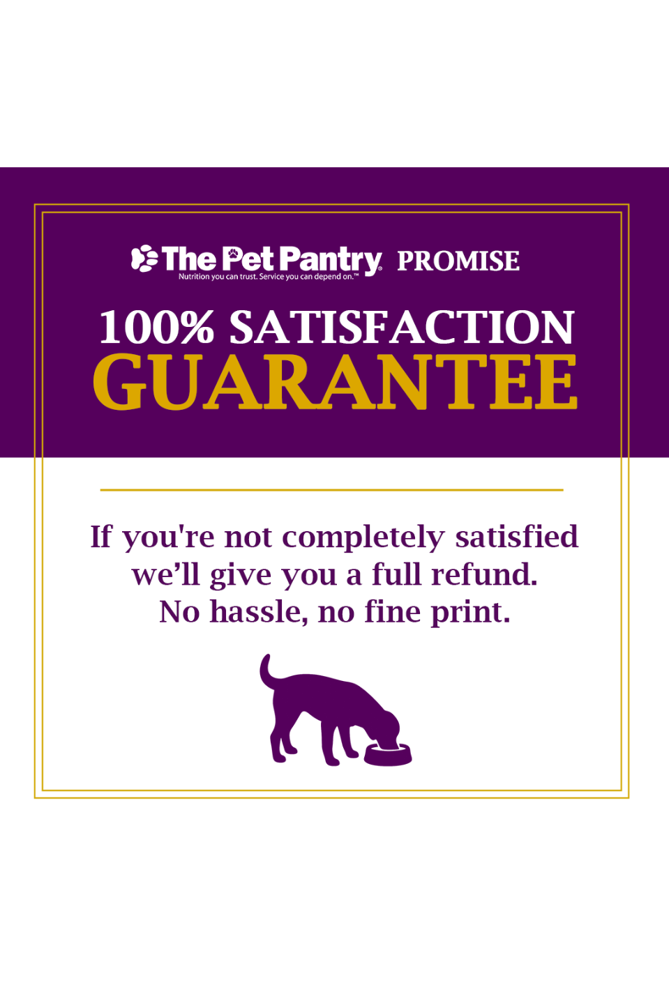 100 percent satisfaction guaranteed