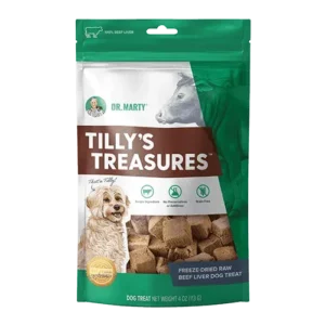 Dr. Marty Tilly's Treasures - Freeze-Dried Raw Beef Liver Dog Treat or Meal Topper - 8 oz.
