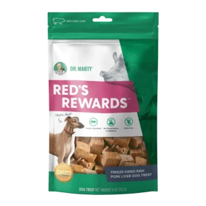 Dr. Marty Red's Rewards Freeze-Dried Raw Pork Liver Dog Treat or Meal Topper - 8 oz.