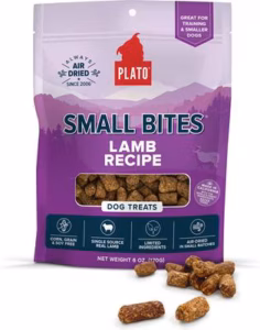 Plato Small Bites Dog Treats Grain Free Lamb - 6 oz.