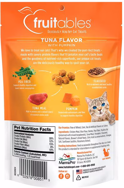 Fruitables Cat Treats Tuna & Pumpkin – 2.5 oz.