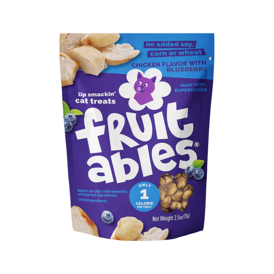 Fruitables Chicken & Blueberry Cat Treats – 2.5 oz.