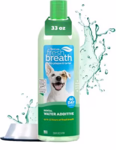 TropiClean Fresh Breath Dental Water Additive for Dogs - 33.8 oz. bottle