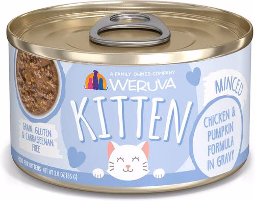 Weruva Kitten Chicken & Pumpkin in Gravy – 3 oz. can