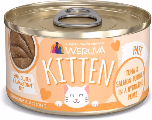 Weruva Kitten Tuna & Salmon Puree – 3 oz. can