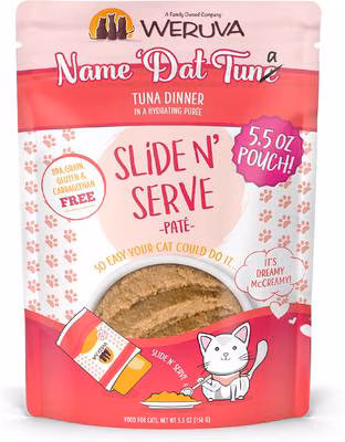 Weruva Slide N’ Serve Name ‘Dat Tuna Pate for Cats- 5.5 oz. pouch