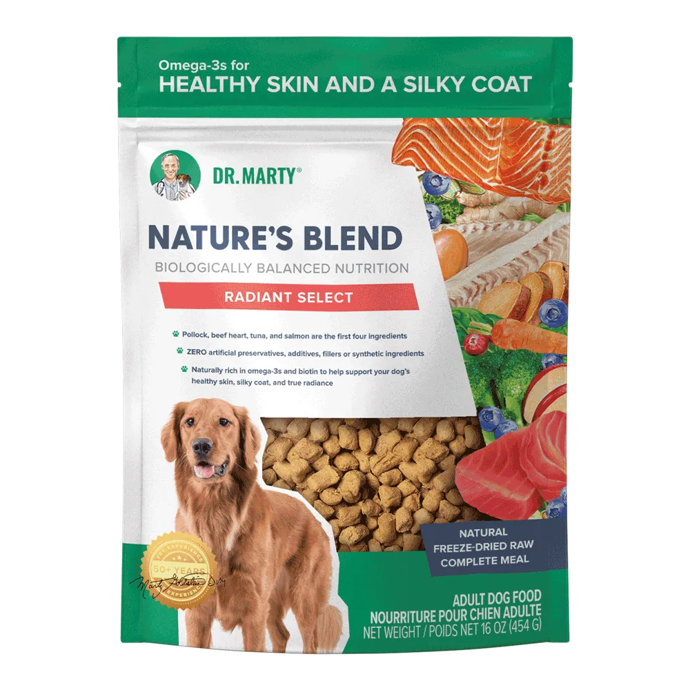 Dr. Marty Nature’s Blend Radiant Select Freeze Dried Dog Food – 80 oz.