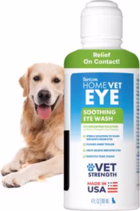 TropiClean HomeVet Soothing Dog & Cat Itchy Eye Relief Wash - 4 oz.