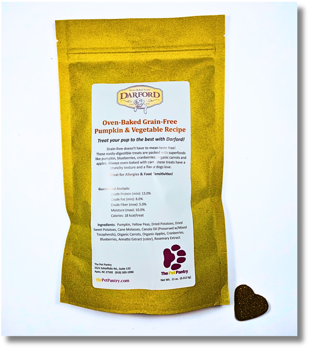 Darford Grain-Free Baked Pumpkin & Vegetable Dog Treats – 11 oz.