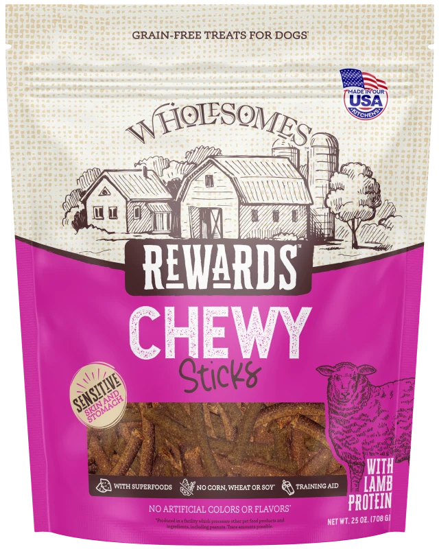 Wholesomes Rewards Chewy Sticks Lamb – 25 oz.
