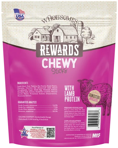 Wholesomes Rewards Chewy Sticks Lamb – 25 oz.