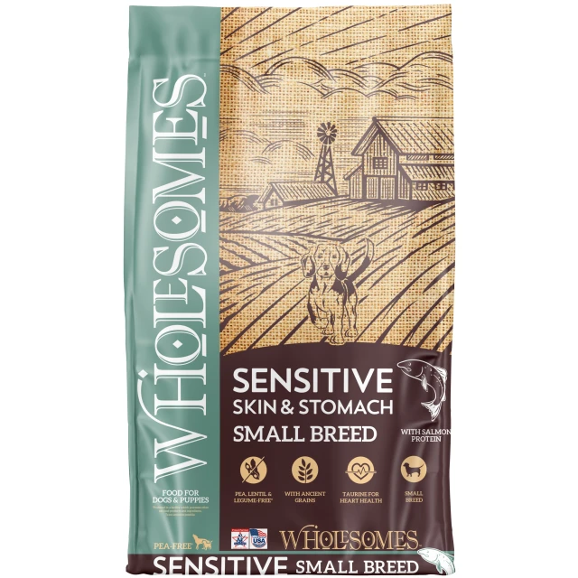 Wholesomes Sensitive Skin & Stomach Salmon – Small Breed 12 lb.
