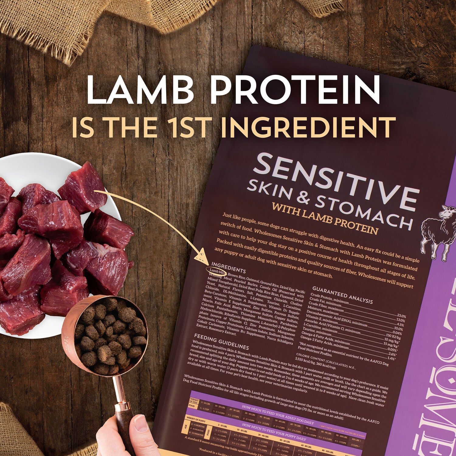 Wholesomes Sensitive Skin & Stomach Lamb – 30 lb.