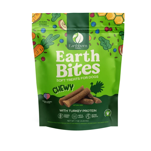 Earthborn EarthBites Chewy Dog Treats – Turkey – 7 oz.