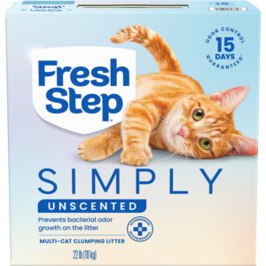 Fresh Step Simply Unscented Clumping Cat Litter - 22lbs