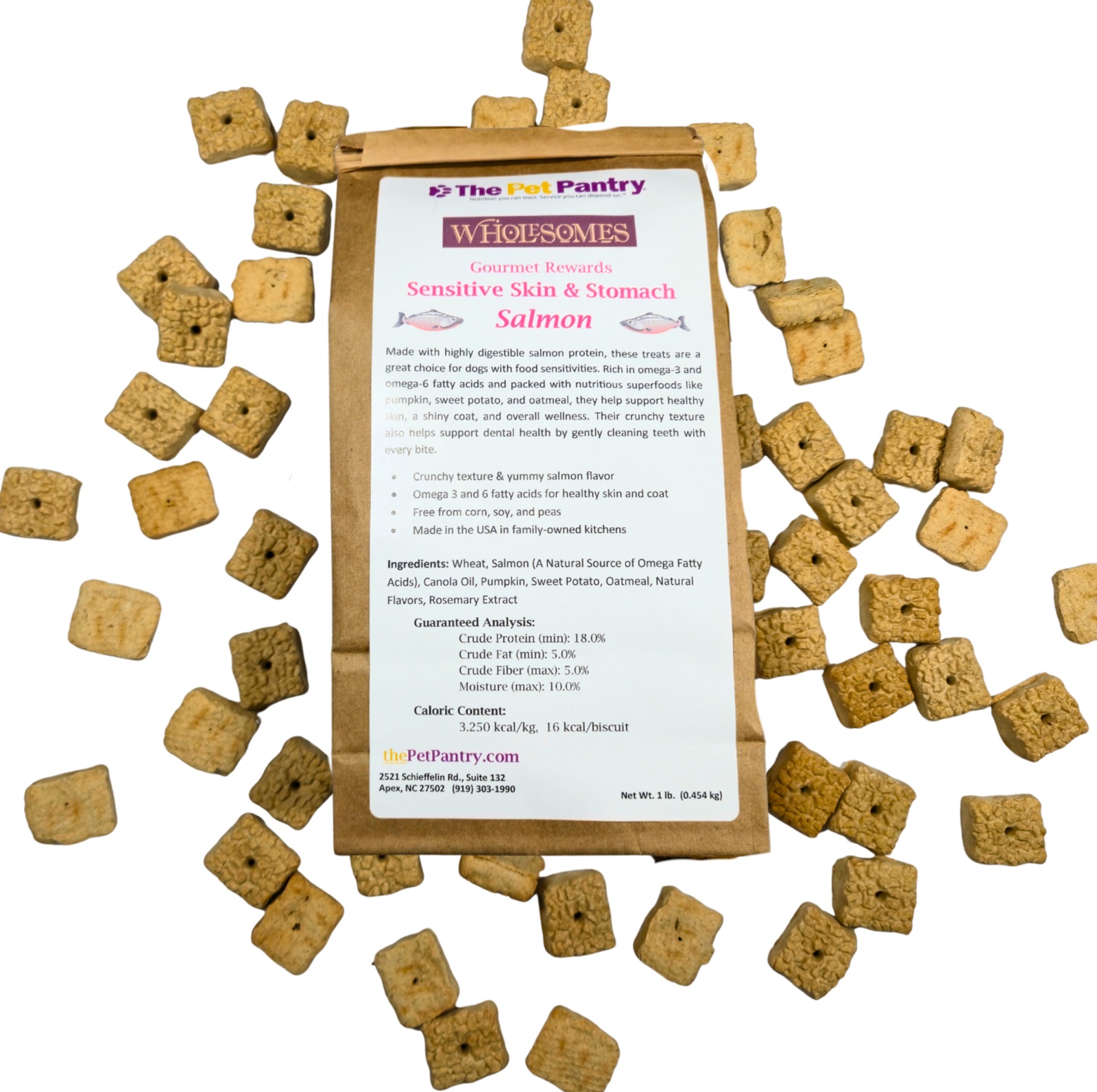 Sensitive Skin & Stomach Lamb or Salmon Dog Biscuits – 1 lb.