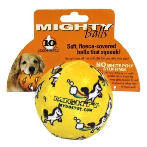 Mighty Balls by Tuffy Squeaky Plush Dog Toy - Medium
