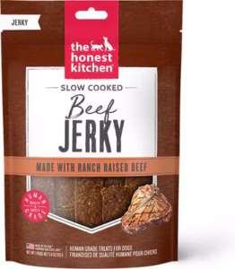 The Honest Kitchen Human Grade Slow Cooked Jerky Beef Recipe Dog Treats - 5.6 oz.