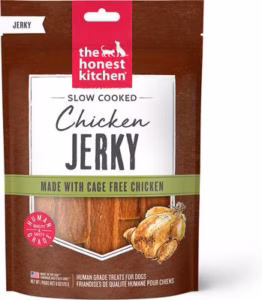 The Honest Kitchen Human Grade Slow Cooked Jerky Chicken Recipe Dog Treats - 6-oz