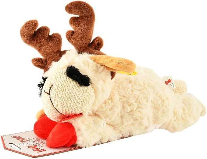 Lamb Chop with Antlers Dog Toy – 6 in.