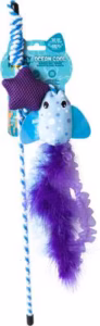 Quirky Kitty Ocean Cool Manta Ray Catnip Filled Teaser Wand