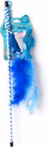 Quirky Kitty Ocean Cool Shark Catnip Filled Teaser Wand
