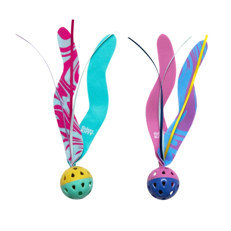 Quirky Kitty Ocean Cool Catnip Seaweed Tumblers Cat Toy – 2 pk.