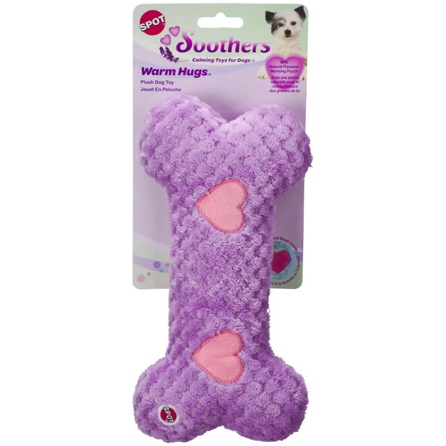 SPOT Soothers Calming Toy for Dogs – Plush Bone 12 in.