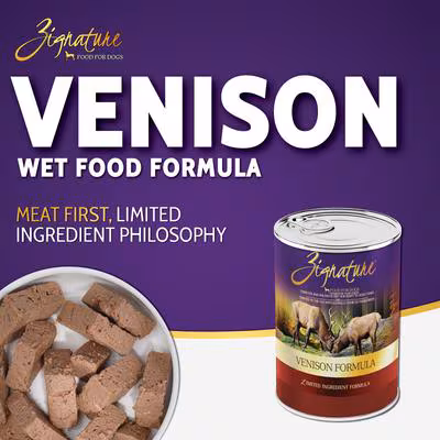 CAN: Zignature Venison Limited Ingredient Formula Canned Dog Food – 13 oz.