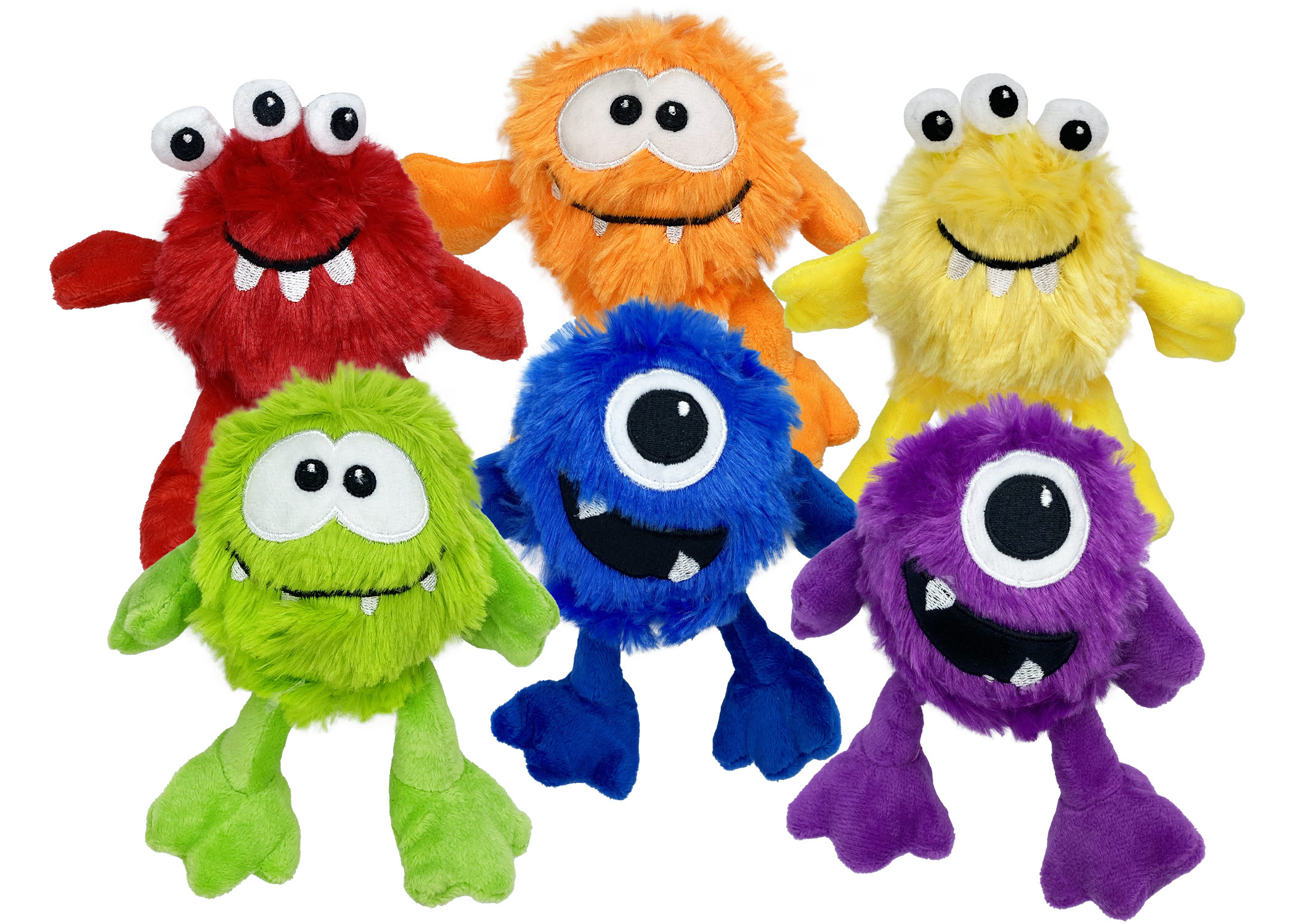 Multipet Monsters Plush Dog Toy - 5 in.