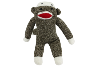 Multipet Duckworth Sock Monkey Plush Dog Toy - 10 in.